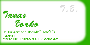 tamas borko business card